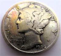 1929-D Mercury Silver Dime