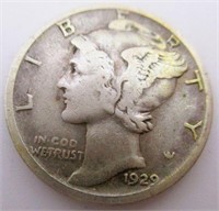 1929-S Mercury Silver Dime