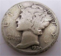 1930 Mercury Silver Dime