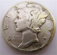 1935-S Mercury Silver Dime