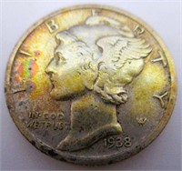 1938-S Mercury Silver Dime