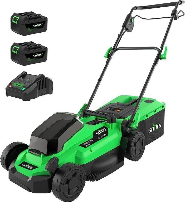 Electric Lawn Mower, 13"- 2xBatteries & Charger