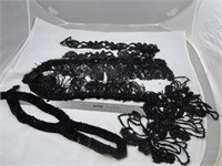MOURNING BEADS OFF A VICTORIAN MOURNING DRESS