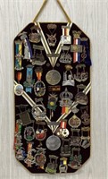 32x16" Display With Vintage German Medals