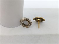 Antique 14k Gold Earrings with gemstone