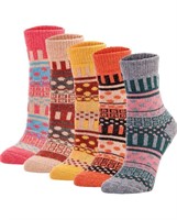 ($31) 5Pack Womens Vintage Winter Soft Warm socks