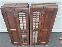 (6) Sets of Solid Wooden Interior Shutters