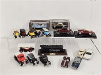 19 MOSTLY DIE CAST CARS & A TRAIN
