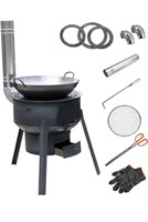 Removable Iron Firewood Cooking Stove, Mobile