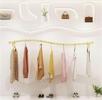 Gold Wall Mounted Clothing Rack