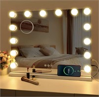 Dimmable LED mirror w/usb charge