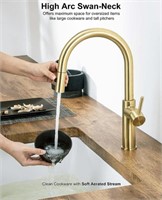 Gold Kitchen Sink Faucet w/sprayer