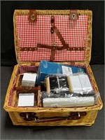 Picnic basket set .
Included with temperature