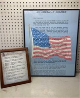 Framed American Values & Ab Lincoln Quotes