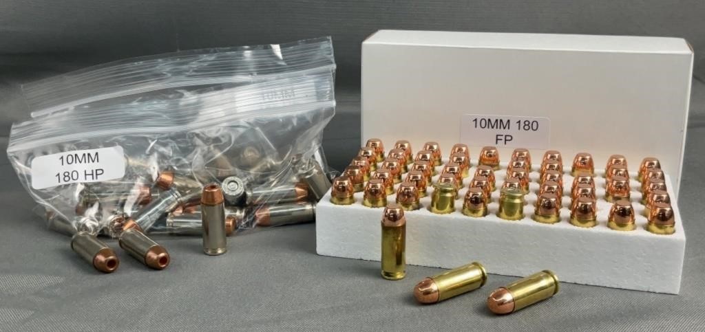 90 Rnds Assorted Reloaded 10 mm Ammo