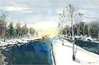 Peng, Winter River Landscape 2004