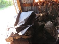 PILE OF TARPS FOR SEMI TRUCK - VERY HEAVY, BRING