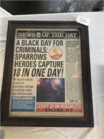 Framed Prop Newspaper