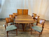 PJ Danmark Danish Modern Dining Table w/6 Chairs