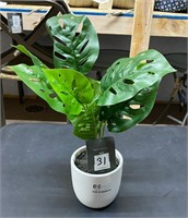 13" Faux Potted Plant, New