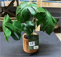 Faux 15" Monstera Potted Plant, New