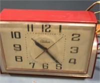 Telechron red vintage clock works