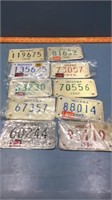 Motorcycle license plates (10)