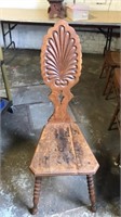 Old wooden wedge  chair