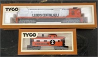 Tyco HO Scale Illinois Central gulf Engine/Kaboose