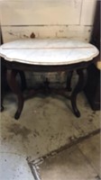 Marble top 40 inch lamp table