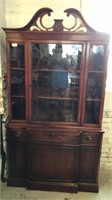 One piece hutch with glass door