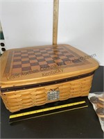 Longaberger game basket has an open checkerboard