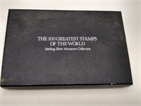 Sterling silver Franklin Minit stamps of the world
