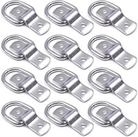 12-PACK 1/4" D-RING TIE DOWNS