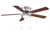 Hugger 52" LED Indoor Brushed Nickel Ceiling Fan