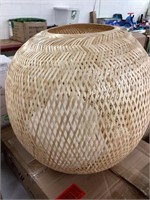 Round bamboo pendant light