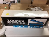 Impulse sealer for 300mm pp/pe bags