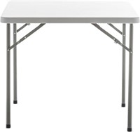 BTEXPERT White 34" Square Folding Table