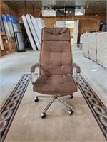Vintage high back executive rolling office chair