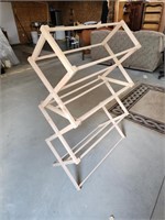 Wooden clothes drying rack