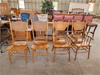 Set of (4) very nice oak dining chairs