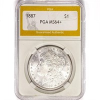 1887 Morgan Silver Dollar PGA MS64+