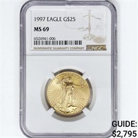 1997 American $25 1/2oz. Gold Eagle NGC MS69