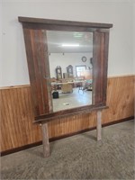 New reclaimed barnwood dresser mirror