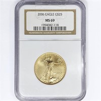 2006 $25 1/2oz American Gold Eagle NGC MS69