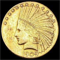 1909-S $10 Gold Eagle NEARLY UNCIRCULATED
