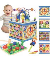 New Atoylink Wooden Baby Activity Cube Montessori