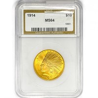 1914 $10 Gold Eagle NGS MS64
