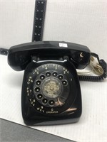 Vintage BLACK Rotary / Dial Telephone