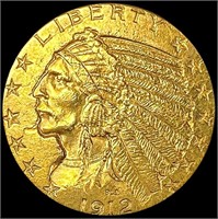 1912 $5 Gold Half Eagle